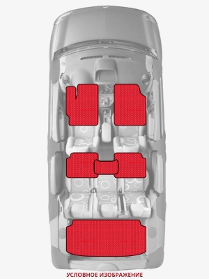 ЭВА коврики «Queen Lux» комплект для Chevrolet Prizm (1G)